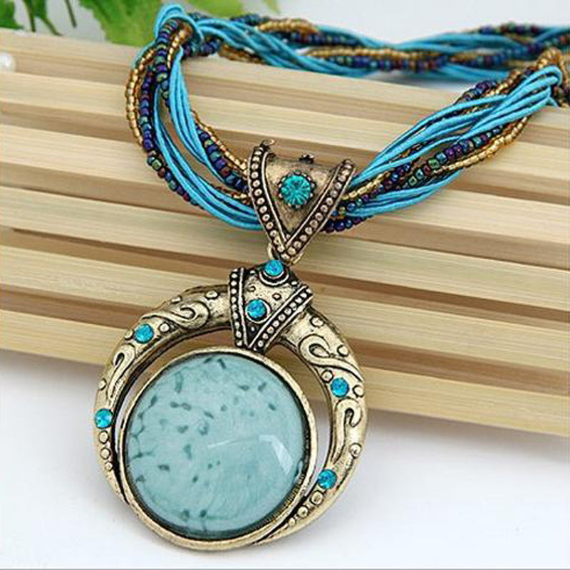 Bohemian necklace with pendant