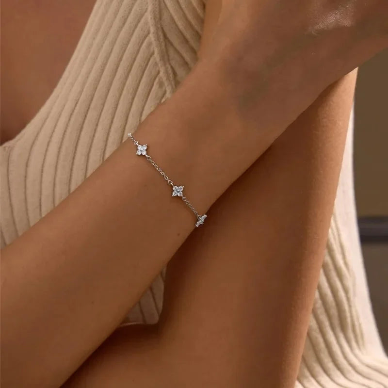 Butterfly bracelet with crystal