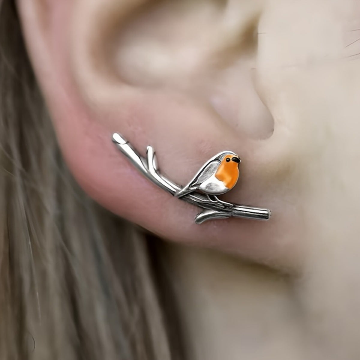 Cartoon bird earrings
