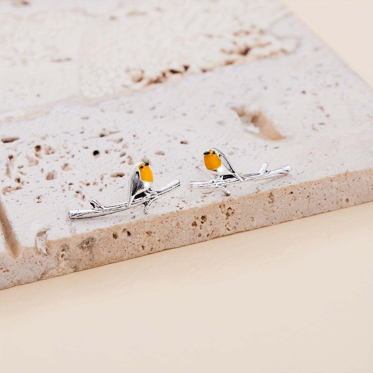 Cartoon bird earrings