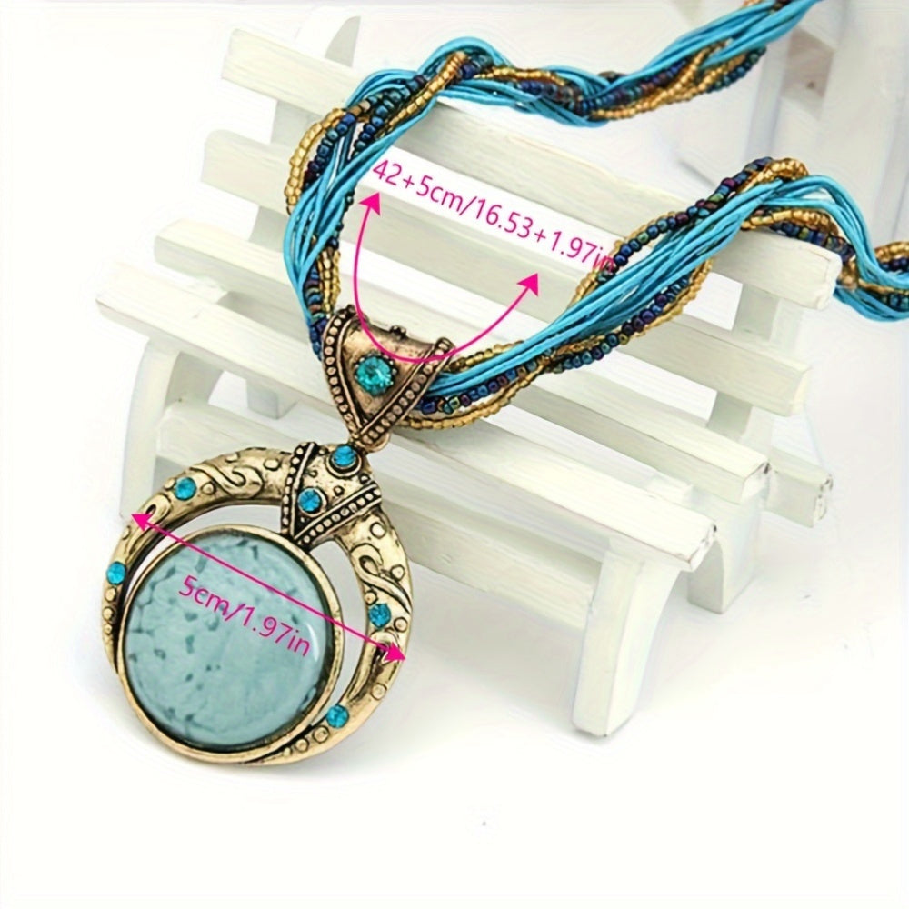 Bohemian necklace with pendant