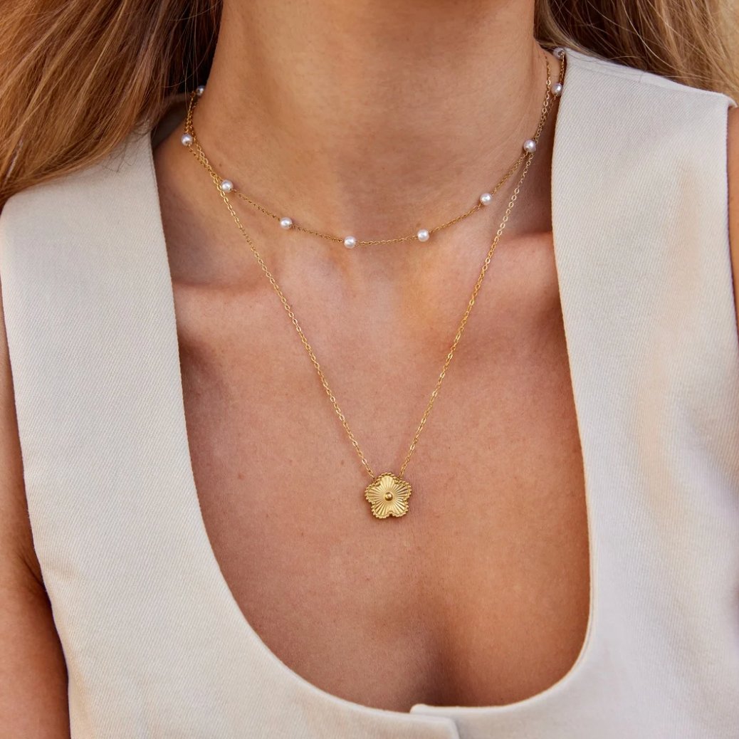 Beaded chain necklace