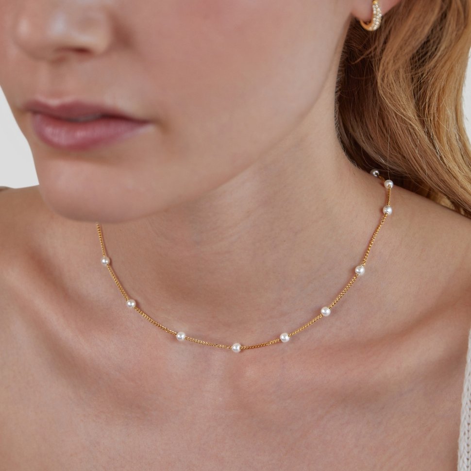 Beaded chain necklace