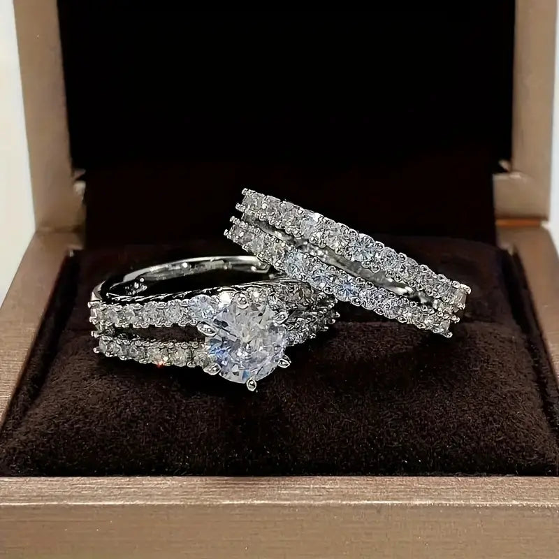Elegant Ring Set with Eternal Shine