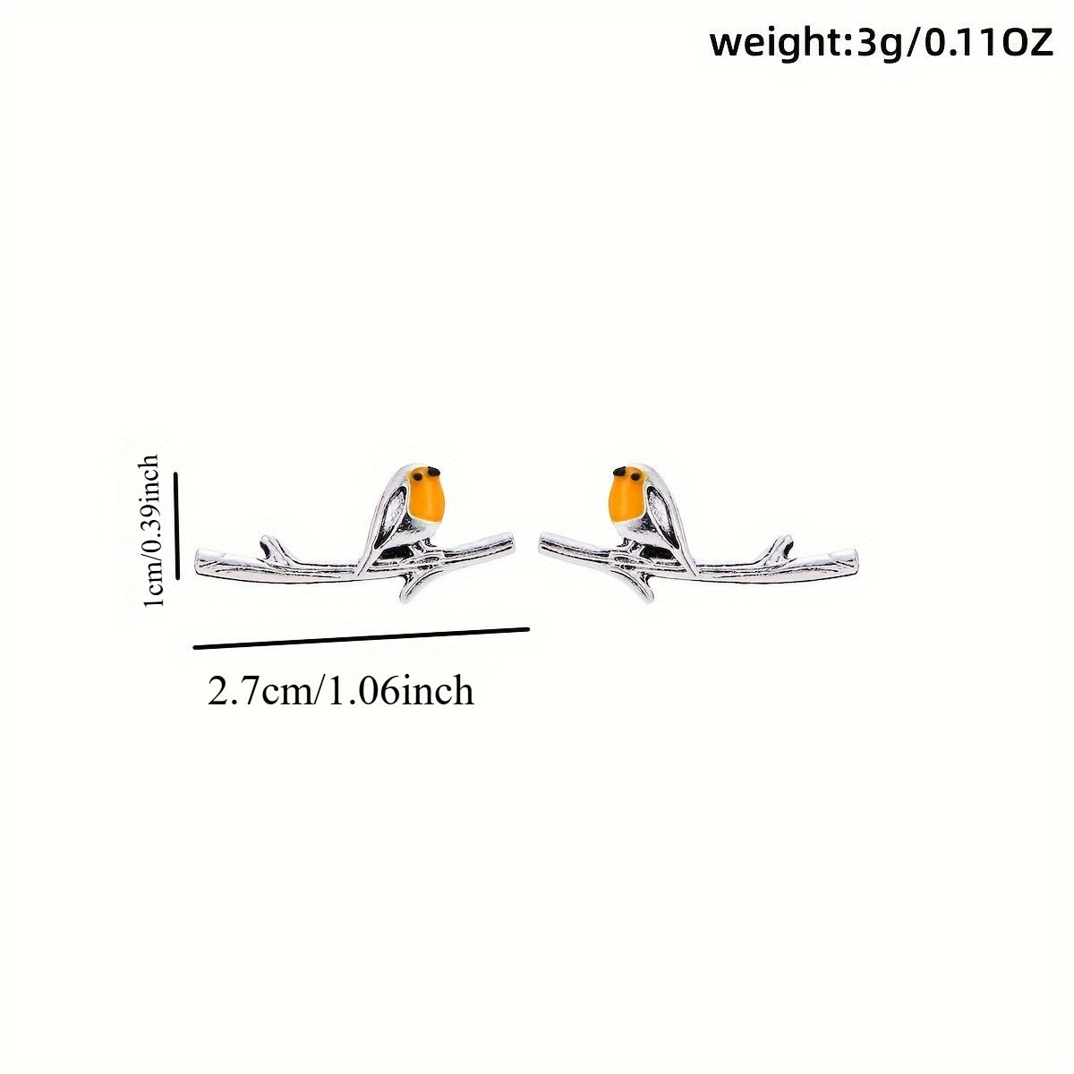 Cartoon bird earrings