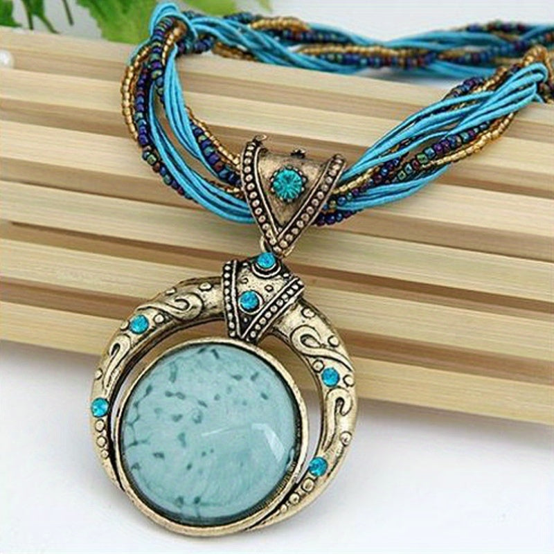 Bohemian necklace with pendant