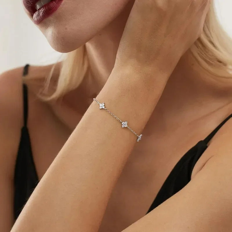 Butterfly bracelet with crystal