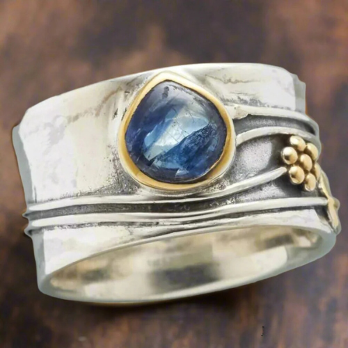 Free-spirited bohemian ring with gemstone