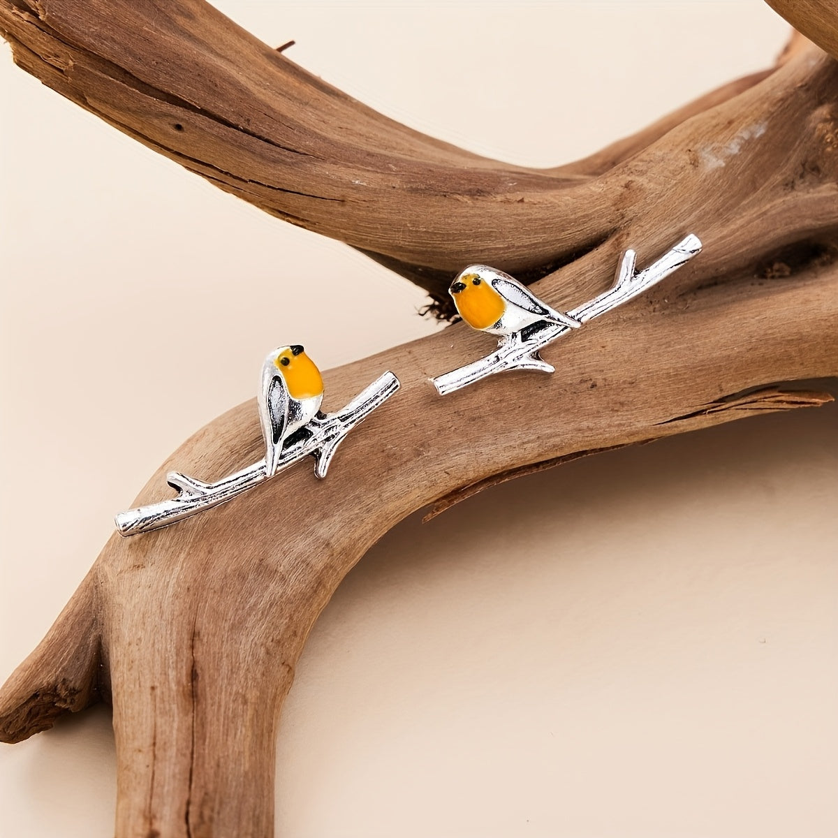 Cartoon bird earrings
