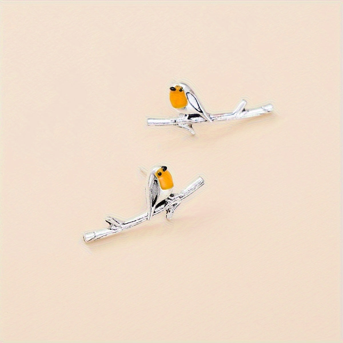 Cartoon bird earrings