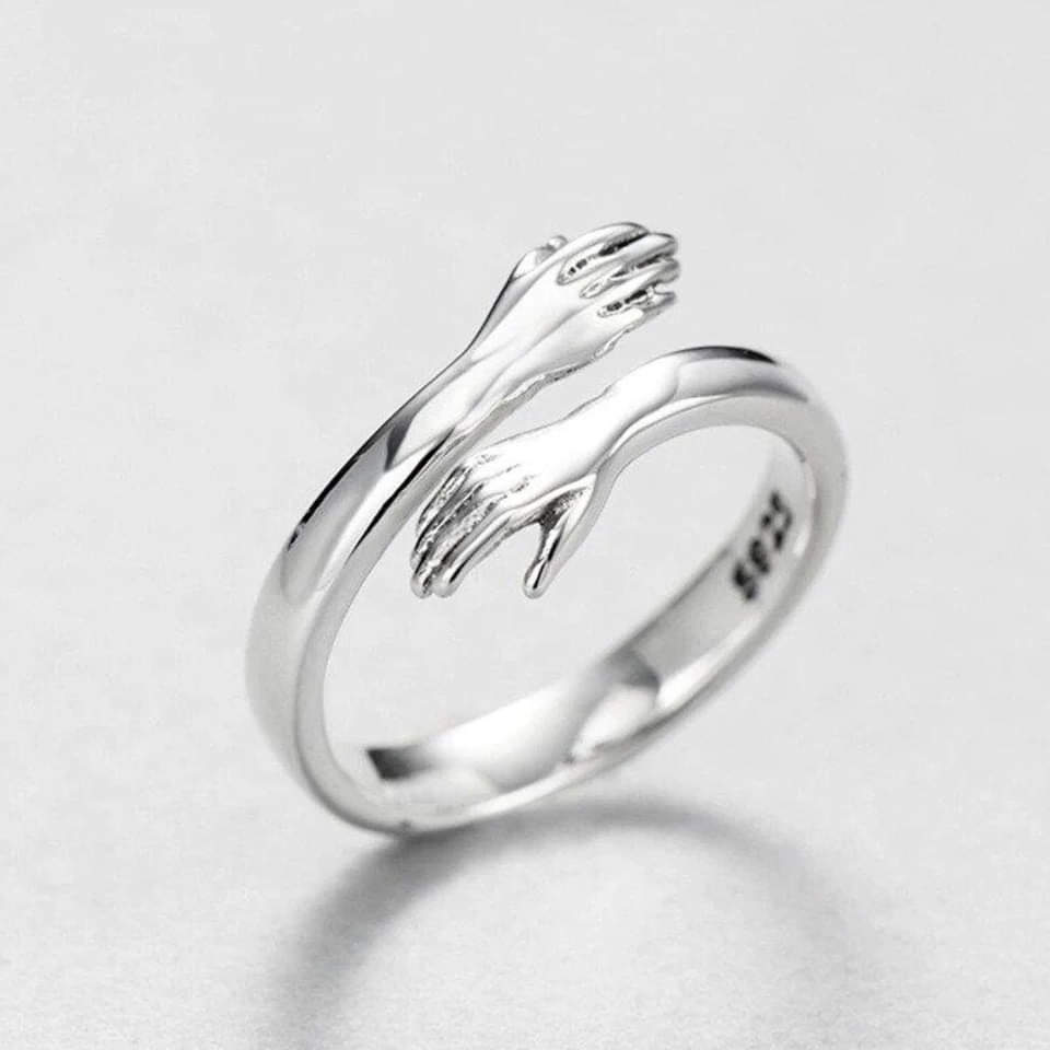 925 Sterling Silver Adjustable Hug Ring